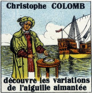 Cristóbal Colón descubre las variaciones de la aguja magnética