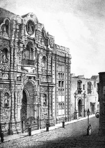 Iglesia de la Misericordia, Lima (grabado) de French School