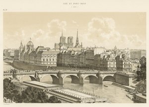 La Cité y el Pont-Neuf, 1878 de French School