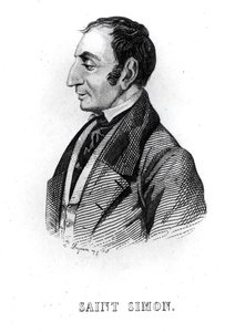 Claude Henri de Rouvroy (1760-1825) Conde de Saint-Simon, siglo XVIII-XIX de French School