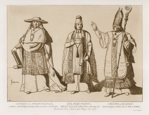 Vestimenta clerical, dibujos basados en la obra de Touzee, circa 1776