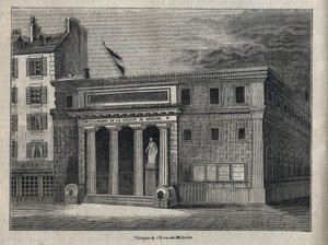 Clínica de la Facultad de Medicina de París - Grabado en “Historia física, civil y moral de París: desde los primeros tiempos históricos hasta el presente” de Jacques Antoine Dulaure de French School