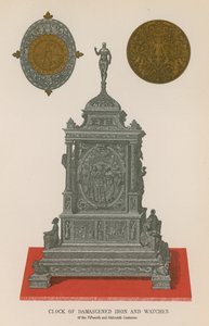 Reloj de hierro damasquinado y relojes