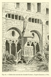 Claustro del convento de los Grandes Carmelitas; según Garnerey, 1780