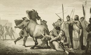 Clotario II (584-629) en la ejecución de la Reina Brunilda (d.613) de 