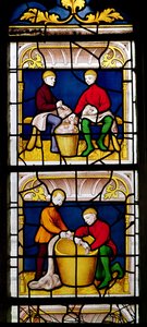 Ventana de comerciantes de telas (detalle)