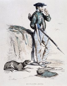 Guardacostas siglo XIX por Soubon de French School