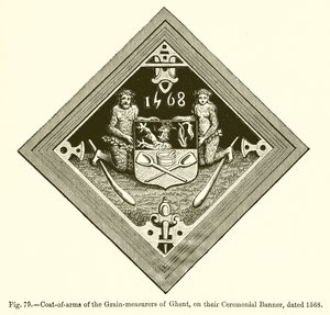 Escudo de armas de los medidores de grano de Gante de French School