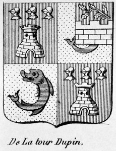 Escudo de armas de La Tour Dupin - en “El Armorial General del Imperio Francés” de Henry Simon