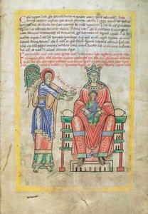 Madonna y el Niño, del Liber Floridus de Lambert de Saint-Omer c.1120 de French School
