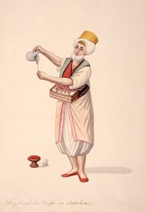 Vendedor de Café, período otomano, tercer cuarto del siglo XVIII de French School