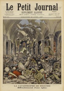 Colapso del techo de una iglesia, Brousse, Francia, 1897