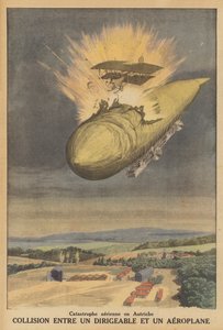 Colisión entre un dirigible y un aeroplano en Austria de French School