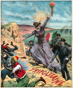 Colonisation italienne en Lybie. Colonización italiana en Libia. de French School
