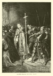 Colonna golpeando al Papa de French School