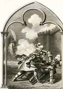 Combate del vizconde de Turenne y del caballero de Aumale (grabado) de French School