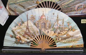Abanico conmemorativo de la Exposición Universal de 1889 en París