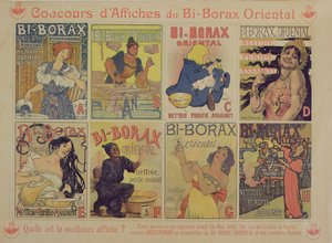 Concurso para el mejor cartel publicitario del agente de limpieza francés Bi-Borax Oriental, 1898