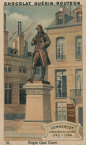 Condorcet, Geómetra y Filósofo, 1743-1794, Erigida en el Quai Conti