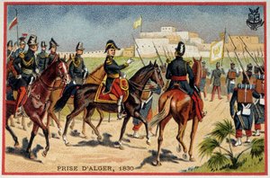 Conquista de Argelia: Marechal de Bourmont (Louis Auguste, Conde de Bourmont) (1773-1846) en la toma de Argel