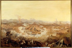 Conquista de Argelia: La Batalla de Isly el 16/08/1844 enfrentando a los marroquíes que apoyaban a Abd el-Kader contra los franceses de French School