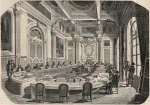 Consejo de Estado - Sala del Comité - Grabado en “Tableau-de-Paris” de Edmond Texier 1852 de French School