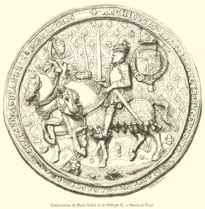 Contre-sceau de Marie Tudor et de Philippe II de French School