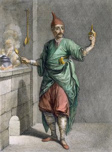 Cocinero en el Palacio de Topkapi de French School