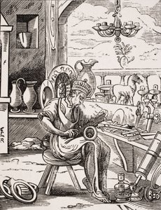 Cobre, reproducción de una xilografía de Jost Amman (1539-91) de 