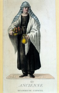 Monja copta en Egipto en el siglo XVIII de French School