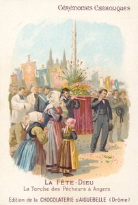 Procesión del Corpus Christi de los pescadores de Angers, Francia