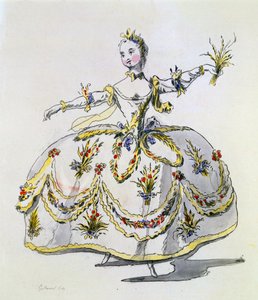 Diseño de vestuario para Ceres, facsímil de A. Guillaumot Fils de French School
