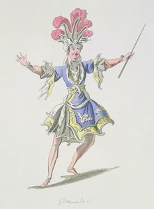 Diseño de vestuario para el Mago, en Dardanus, un libreto de Leclerc de Labruere, compuesto por Jean-Philippe Rameau (1683-1764) facsímil de A. Guillaumot Fils (grabado en color)
