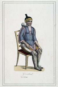 Traje de Groenlandia - en “Álbum de los viajes, los pueblos de la tierra” de Abbé Paul Jouhanneaud, Librería de Buenos Libros, Limoges de French School