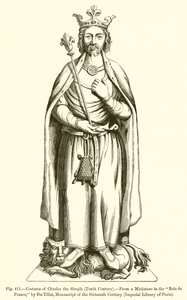 Traje de Carlos el Simple de French School