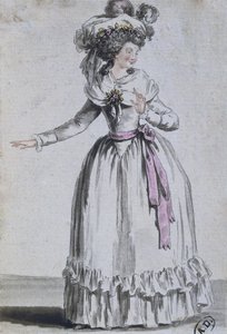 Traje de una actriz de French School