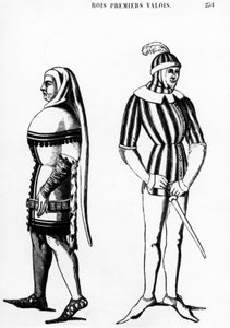 Trajes de los primeros reyes de Valois, 1877 de French School