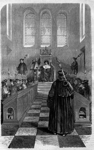 Concilio de Narbona (1054): uno de los concilios que establecieron la Paz de Dios. Grabado en "Histoire des papes-rois-reinas-et-emperadores a travers les siècles" por Maurice Lachatre de French School