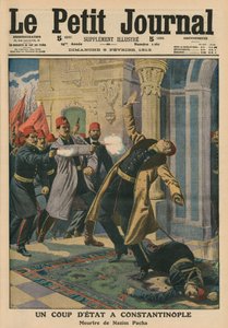 Golpe de Estado en Constantinopla, asesinato de Nazim Pasha, ilustración de portada de 