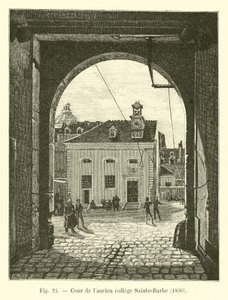 Patio del antiguo colegio Sainte-Barbe, 1830 de French School