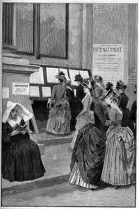Cour des Tuileries: Los resultados de los exámenes de ingreso en el Hôtel de Ville de París para niñas en 1887 de French School