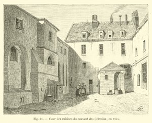 Patio de las cocinas del convento de los Celestinos, en 1845
