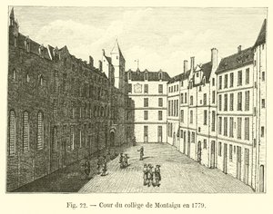 Patio del colegio de Montaigu en 1779
