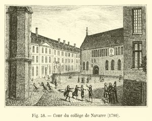 Patio del colegio de Navarra, 1780 de French School