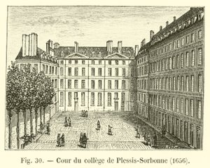 Patio del colegio de Plessis-Sorbonne, 1656