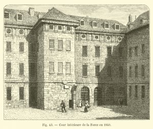 Patio interior de la Force en 1840
