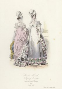 Mantones de corte, reinado de Luis XVIII de Francia