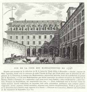 Patio del Convento de las Madelonnettes, París, 1793 de French School
