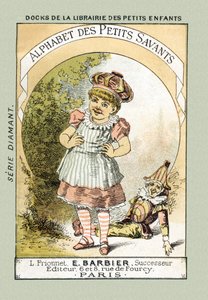 Portada - Cuando nos reímos como el Bebé del título, decimos A A A A A A A A A - en “Alfabeto de los pequeños sabios”, finales del siglo XIX (cromolitografía)
