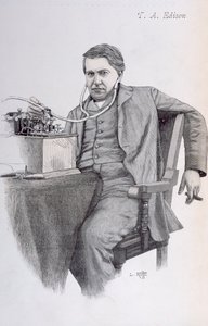 Ilustración de portada de La Revue Illustrée que representa a Thomas Alva Edison, 1889